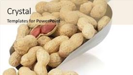  Presentation with peanuts - Presentation theme consisting of peanuts isolated on white background background and a lemonade colored foreground