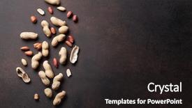  Presentation with peanut - PPT theme with peanuts on stone table top background and a dark gray colored foreground