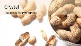  Presentation with allergies - Presentation theme having peanuts on white background background and a  colored foreground