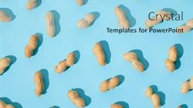  Presentation with peanuts - Theme with peanuts-pattern-on-a-blue background and a arctic colored foreground