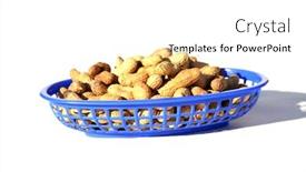  Presentation with peanuts - Slide set enhanced with peanuts-salted-whole-in-shell background and a white colored foreground