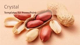  Presentation with peanut - PPT theme enhanced with peanuts-whole-and-cracked-peanut background and a lemonade colored foreground