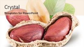  Presentation with peanut - Colorful presentation design enhanced with peanuts with peanut leaves file backdrop and a lemonade colored foreground