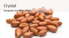  Presentation with peanut - Beautiful presentation theme featuring peanuts with red skin isolated backdrop and a sky blue colored foreground