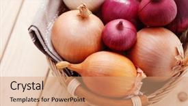  Presentation with fruits - PPT theme with peaple - few different onions - fruits background and a  colored foreground