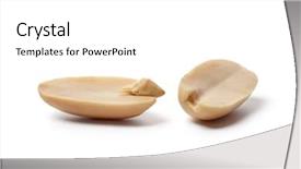  Presentation with peanuts - Theme enhanced with peaple - pealed peanuts on white background background and a  colored foreground