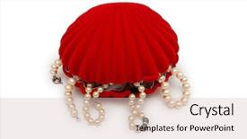  Presentation with red laser beam - Presentation theme having peaple - red peal-shaped box with pearl background and a soft green colored foreground