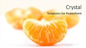  Presentation with orange slice - Cool new presentation theme with peaple - slice of clementine orange backdrop and a  colored foreground
