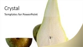  Presentation with pear - Beautiful presentation theme featuring pear isolated on white conference variety backdrop and a white colored foreground