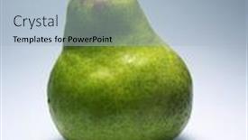  Presentation with pear - Audience pleasing theme consisting of pear backdrop and a light blue colored foreground