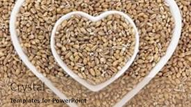 Presentation with pearl - Audience pleasing PPT theme consisting of pearl-barley-grain-food backdrop and a coral colored foreground