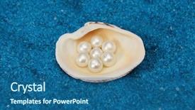  Presentation with treasure - Presentation theme having pearl border - treasure from the sea background and a  colored foreground