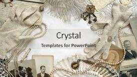 Presentation with pearl - Amazing slides having pearl border - vintage bordering with white crocheted backdrop and a soft green colored foreground
