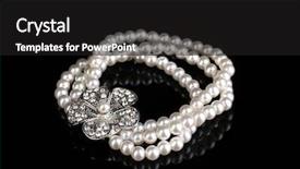  Presentation with black pearl - Colorful PPT theme enhanced with pearl bracelet isolated on black backdrop and a black colored foreground