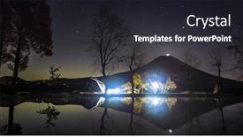  Presentation with rise - Audience pleasing PPT theme consisting of pearl-fuji-moon-rise backdrop and a dark gray colored foreground