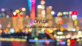  Presentation with china plastics - Beautiful slide deck featuring pearl harbor - shanghai landscape china bokeh image backdrop and a coral colored foreground