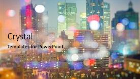  Presentation with china shanghai - Audience pleasing PPT theme consisting of pearl harbor - shanghai landscape china bokeh image backdrop and a coral colored foreground