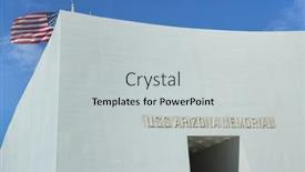  Presentation with arizona flag - Theme consisting of pearl-harbor-oahu-23-nov background and a light gray colored foreground