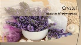  Presentation with bamboo flower - Cool new slide deck with defibrillator word cloud concept backdrop and a lemonade colored foreground