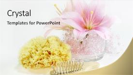  Presentation with wellness - Amazing theme having pearl herbal - wellness and spa backdrop and a  colored foreground