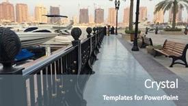  Presentation with pearl harbor - Beautiful slides featuring harbour view at the pearl backdrop and a gray colored foreground