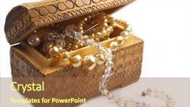  Presentation with jewelery - Beautiful theme featuring pearl jewelery treasure backdrop and a tawny brown colored foreground