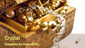  Presentation with jewelery - Colorful slide deck enhanced with pearl jewelery treasure backdrop and a tawny brown colored foreground