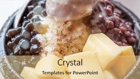  Presentation with taiwan - Colorful presentation theme enhanced with slush - delicious famous taiwan snacks backdrop and a blonde colored foreground