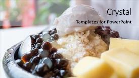  Presentation with shave - Cool new PPT layouts with slush - delicious famous taiwan snacks backdrop and a lemonade colored foreground