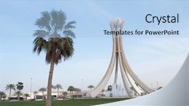  Presentation with bahrain - Amazing slides having pearl monument - manama bahrain backdrop and a light blue colored foreground