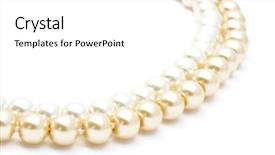 Presentation with pearl - Colorful PPT theme enhanced with pearl necklace a on white backdrop and a  colored foreground