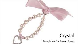  Presentation with pearl - Cool new PPT theme with pearl necklace and brilliant heart backdrop and a white colored foreground