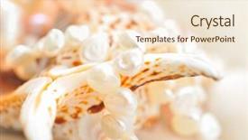  Presentation with seashell - Amazing presentation theme having pearl necklace and seashell over stones backdrop and a lemonade colored foreground
