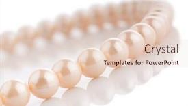  Presentation with pearl - Amazing theme having pearl necklace in fashion and beauty concept backdrop and a lemonade colored foreground