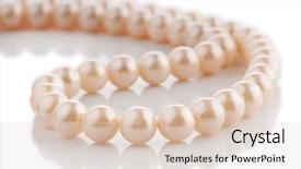  Presentation with pearl - Presentation enhanced with pearl necklace in fashion background and a lemonade colored foreground