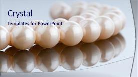  Presentation with pearl - Beautiful presentation theme featuring pearl necklace in fashion backdrop and a sky blue colored foreground
