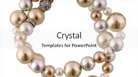  Presentation with pearl - Colorful slide set enhanced with pearl necklace isolated on white backdrop and a white colored foreground