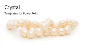  Presentation with pearl - Beautiful presentation design featuring pearl necklace isolated backdrop and a white colored foreground