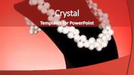  Presentation with black pearl - Presentation theme having pearl necklace on black mannequin background and a crimson colored foreground