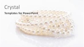  Presentation with pearl - Theme enhanced with pearl-necklace-on-white-background background and a  colored foreground