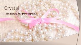  Presentation with pink pearl - Amazing slides having pearl-necklace-with-pink-tape backdrop and a lemonade colored foreground