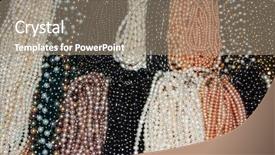  Presentation with pearl - Cool new PPT layouts with pearl necklaces backdrop and a coral colored foreground