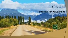  Presentation with chile - Slides having pearl-of-chile-is-carretera background and a light blue colored foreground