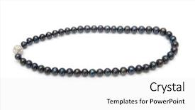  Presentation with pearls - Presentation theme featuring pearls closeup on a white background and a white colored foreground