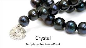  Presentation with pearls - Slide deck having pearls closeup on a white background and a white colored foreground