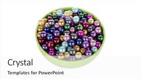  Presentation with pearls - Colorful PPT theme enhanced with pearls in the bowl isolated backdrop and a  colored foreground