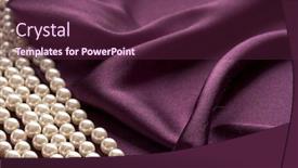  Presentation with pearls - Amazing presentation theme having pearls-on-purple-satin backdrop and a tawny brown colored foreground