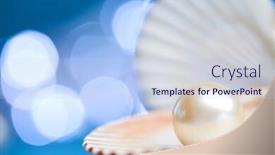  Presentation with pearls - Presentation theme having pearls on the blue background background and a light blue colored foreground