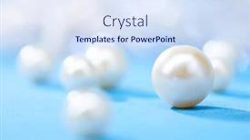  Presentation with pearls - Cool new PPT theme with pearls on the blue background backdrop and a sky blue colored foreground
