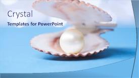  Presentation with pearls - Colorful slide deck enhanced with pearls on the blue background backdrop and a sky blue colored foreground